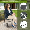 thumbnail image 4 of Patiojoy 4-Piece Patio Folding Chairs Outdoor Camping Chair with Armrest & High Backrest, 4 of 5