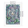 thumbnail image 2 of Hilo de bordar de algodón ecológico completo, 11CT, estampado de dos tigres, punto de cruz, 46x64cm, 2 of 9