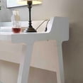 thumbnail image 4 of Home Office Desk, Wooden Computer Desk with Floor Outlet and USB-A Port, White, 4 of 7