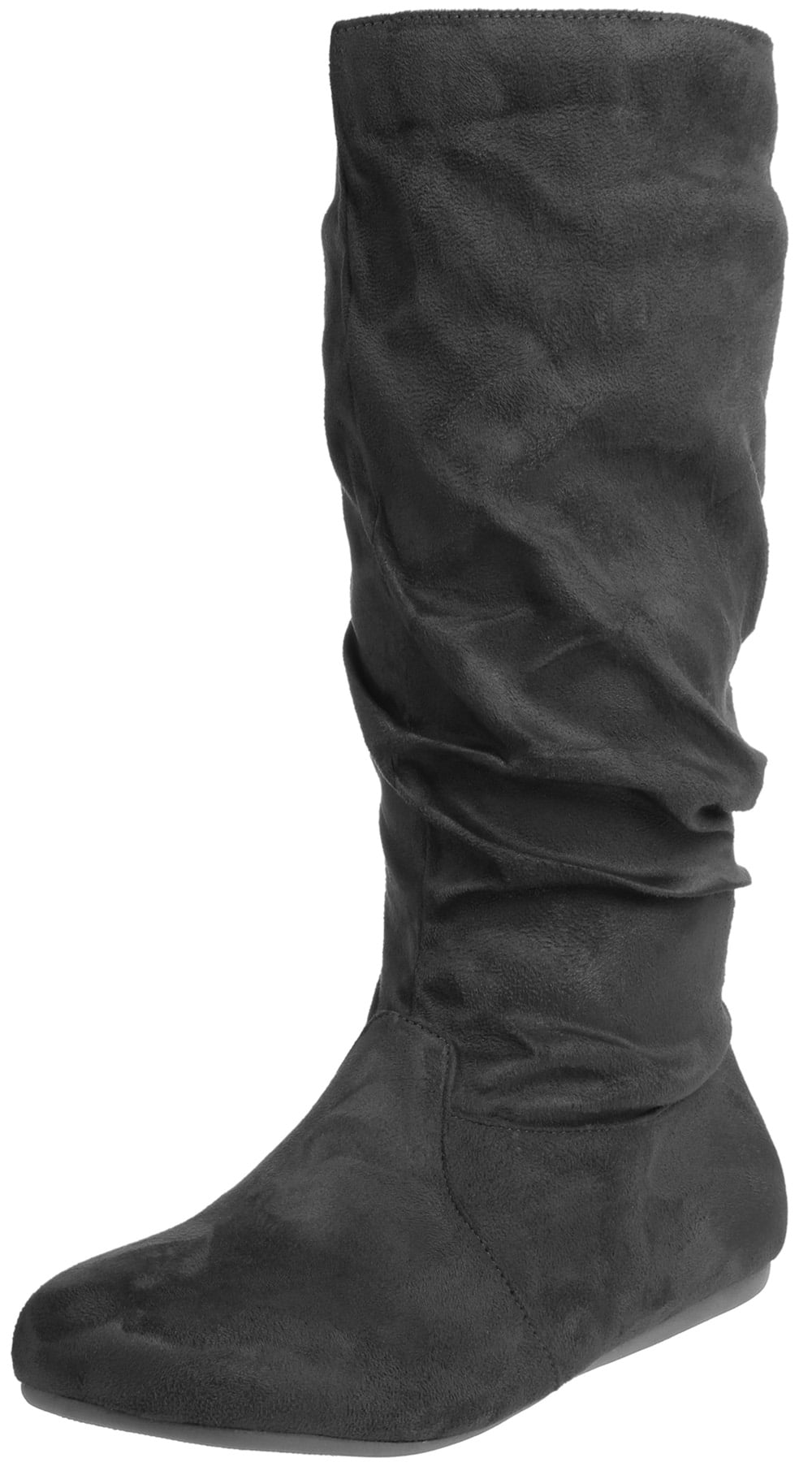 flat black dress boots