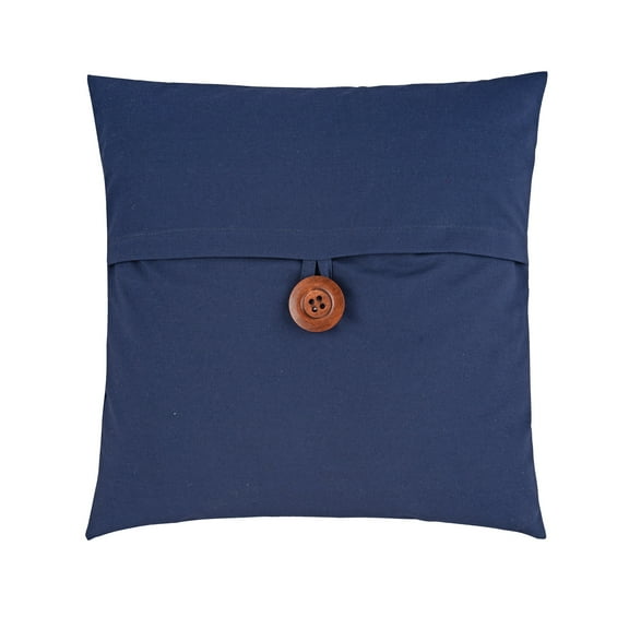 Blue Envelope Feather Down Throw Pillow, 18" x 18"