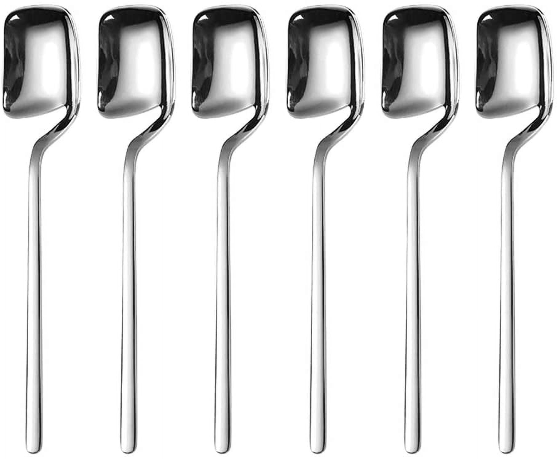 Espresso Spoons, 5.6 Inch Stainless Steel Mini Spoons Tea Spoons Small Spoons, Coffee Spoons Dessert Spoons Honey Spoons Coffee Small Spoons, 6 Pack, Silver
