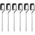 thumbnail image 1 of Espresso Spoons, 5.6 Inch Stainless Steel Mini Spoons Tea Spoons Small Spoons, Coffee Spoons Dessert Spoons Honey Spoons Coffee Small Spoons, 6 Pack, Silver, 1 of 4