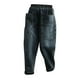 thumbnail image 5 of Pantalones vaqueros de mezclilla desgastados para mujer Pantalones recortados de harén con cintura elástica Pantalones casuales hasta el tobillo, 5 of 9
