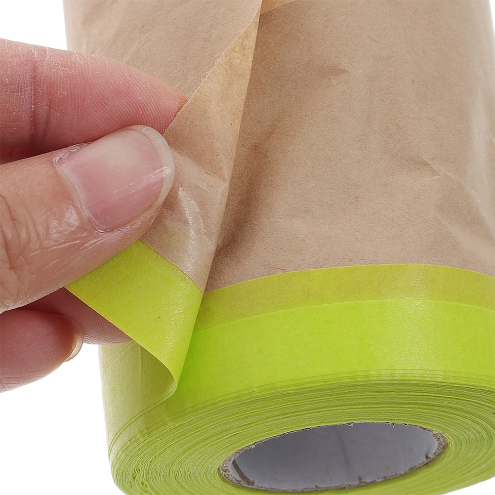BESTONZON Painters Paper Masking Film with Tape for Automotive and Motorcycle Graphics Brown 5Pcs