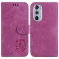 thumbnail image 2 of Compatible avec Motorola Moto Edge Plus 2022 Étui Portefeuille à Rabat Mignon en Relief pour Tiger avec Porte-Cartes, 2 of 5