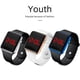 thumbnail image 3 of Reloj digital LED cuadrado de moda para estudiantes adultos, resistente al agua, luminoso, con revestimiento, gafas de sol, reloj electrónico deportivo, 3 of 6