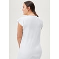 thumbnail image 2 of Ellos Plus Size Cap Sleeve Henley Tee, 2 of 2