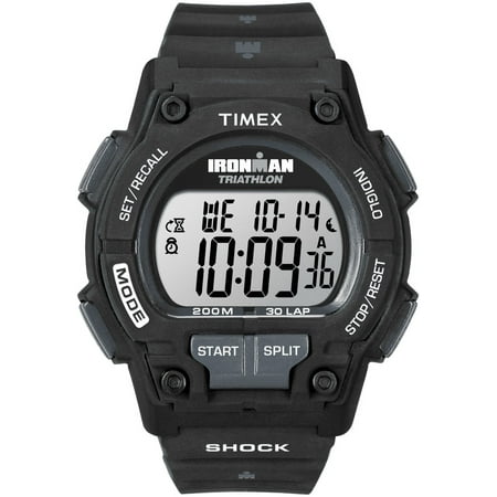 TIMEX Men's IRONMAN Endure 30 Shock Black 42mm Sport Watch, Resin Strap