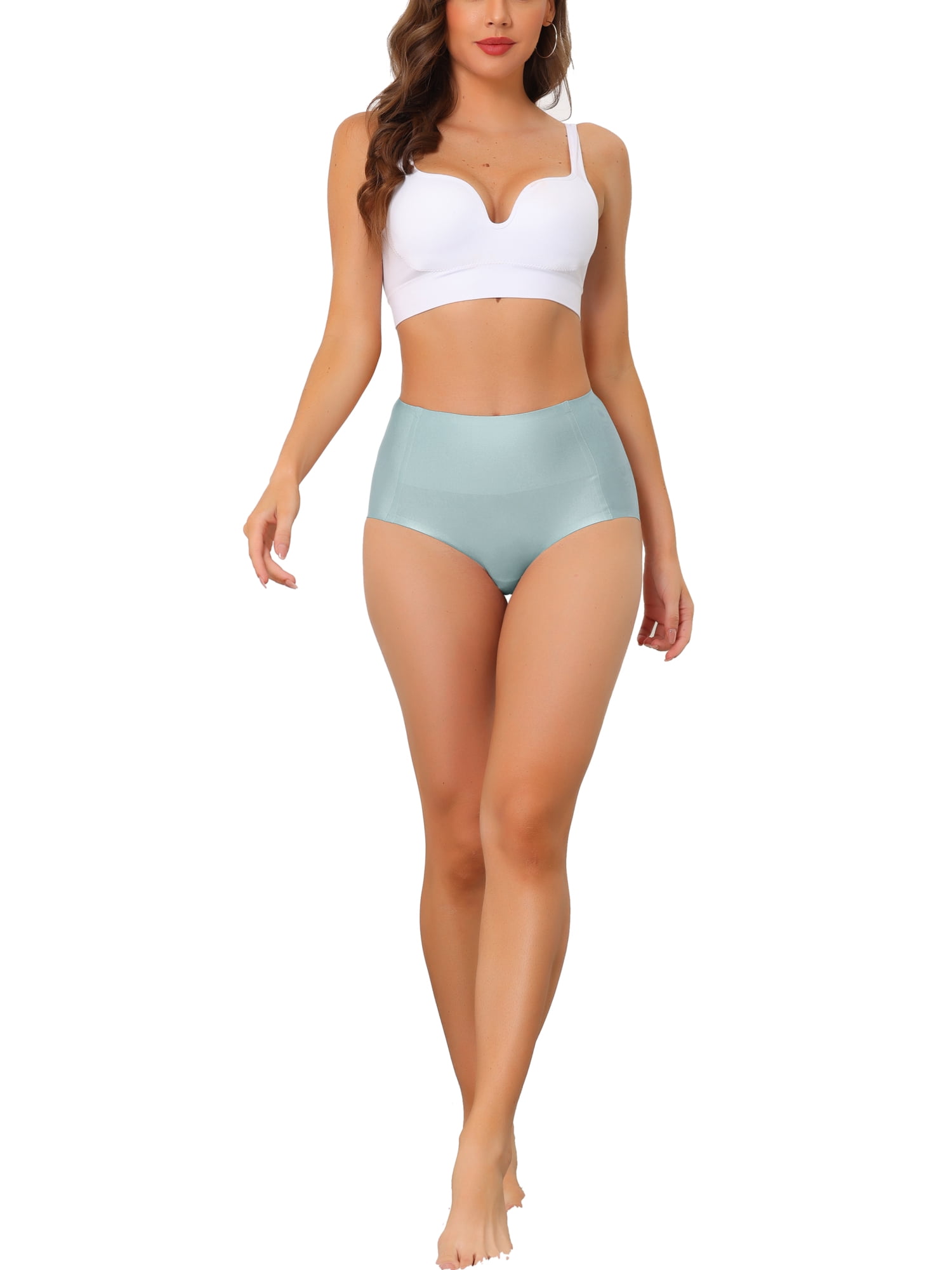Unique Bargains Women's Tummy Control Breathable Hipster Underwear S Blue