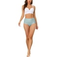 thumbnail image 2 of INSPIRE CHIC Women's Tummy Control Unlined Hipster Underwear High-Waisted Breathable Brief, 2 of 4