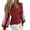 Wine, variant on Scyoekwg Long Sleeve Shirts for Women Lace Sleeve Splicing V Neck Pleated Slim Elegant Tops Tshirt Solid Color Lightweight Loose Tops for Women Trendy Dressy Casual Blouses (Wine,XXL)