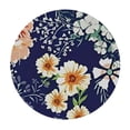 thumbnail image 4 of BANET Fitted Round Tablecloth Orange Daisy,beautiful white flower garden floral leaves Table cover,Elastic Edged Table Cloth Fits Round Tables  42"-46, 4 of 8