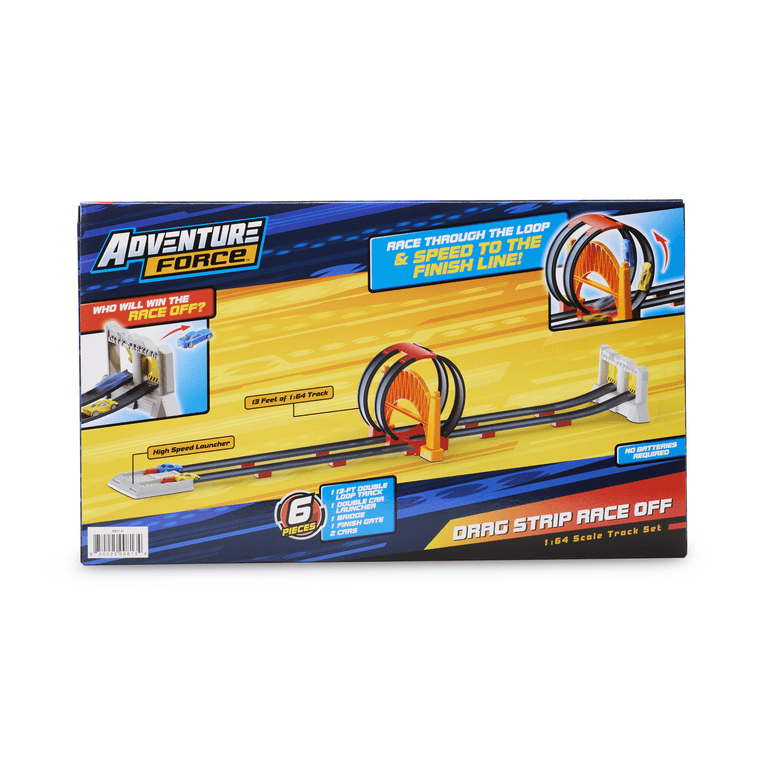 Adventure Force Drag Strip Race Off, Vehicle Playset for Kids, 13