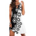 thumbnail image 2 of WILLBEST Vestidos Casuales para Mujer Vestido Suelto de Verano para Mujer, sin Mangas, Estampado Floral, Cuello En V, Ahuecado, Informal, para Playa, Minivestido XXXGrande, 2 of 3