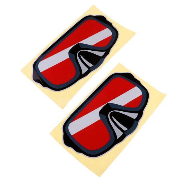 2x 2 Unidades Impermeable Parches de Autoadhesivo Apliques de Forma de Cráneo para de Buceo / Aletas Zulema Buceo Pegatina