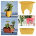 thumbnail image 4 of Bloem Modica Deck Rail Planter 12 x 8.75 Plastic Round Burnt Red, 4 of 6