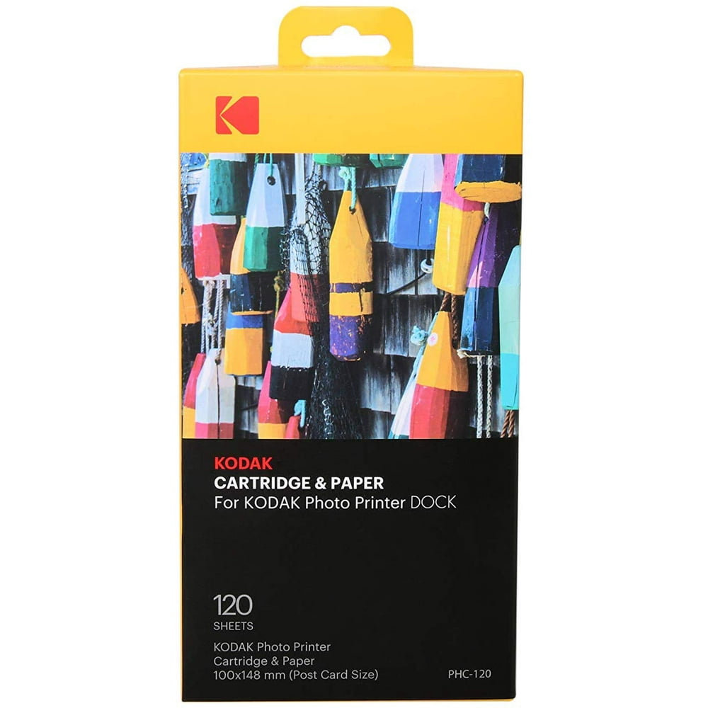 Kodak Dock & WiFi Photo Printer Cartridge Refill & Photo Paper (120
