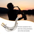 thumbnail image 3 of Brass Tenor Saxophone Bend Neck Solid Color Replacement 27.5mm Modified Upgrading Nozzle Woodwind Instrument Sax Part Accessories Silver, 3 of 9