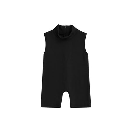 

IZhansean Summer Fashion Baby Girls Jumpsuits Pants Solid Sleeveless Back Zipper Elastic Playsuits Black 4-5 Years