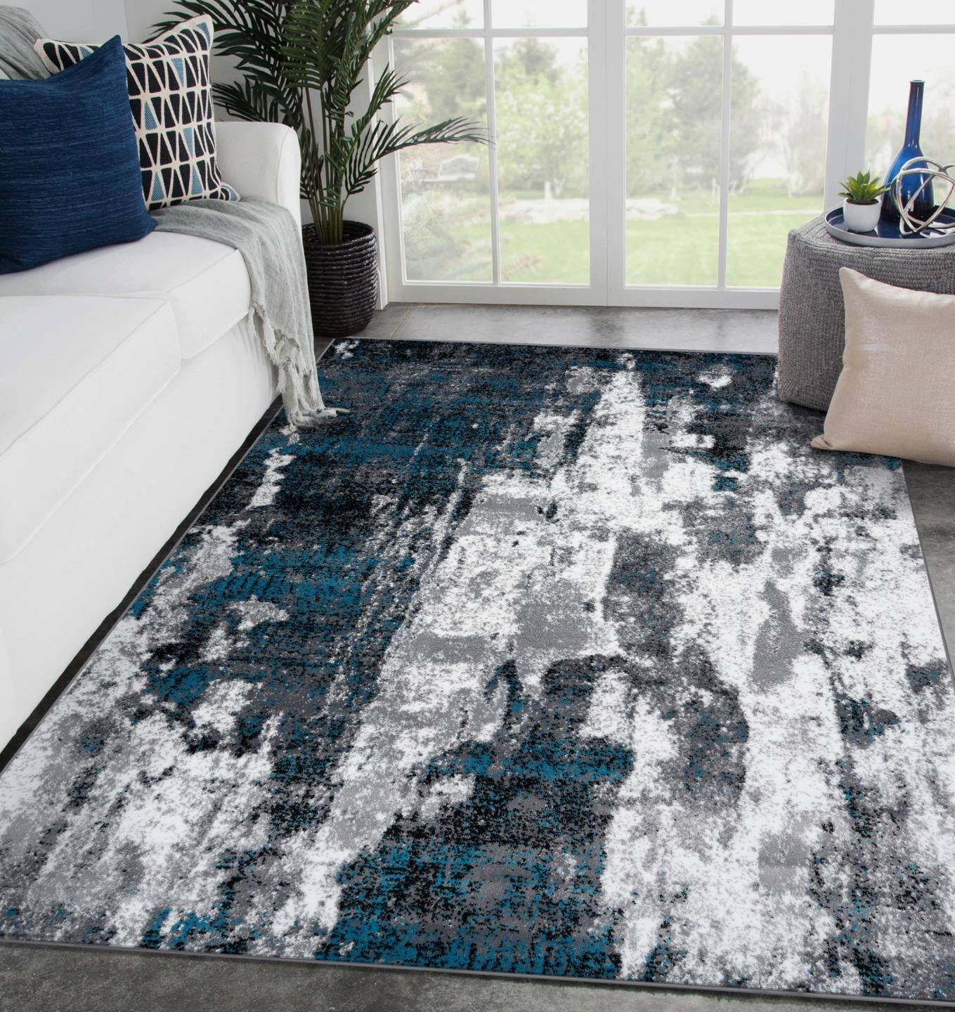 Luxe Weavers Lagos Collection 9086 Dark Grey 2x3 Modern Abstract Area Rug Luxe Weavers Lagos Collection 9086 Dark Grey 2x3 Modern Abstract Area Rug