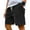 Black, variant on WTOBBY Men's Corduroy Fashion Casual Bermuda Shorts with Elastic Drawstring Waist, Contemporary Streetwear Design ,Green M