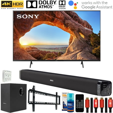 Sony KD43X85J 43 inch X85J 4K Ultra HD LED Smart TV 2021 Model Bundle with Home Theater Soundbar