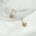 thumbnail image 2 of TINGN Bar Initial Stud Earrings Alphabet Earrings for Women, 2 of 3
