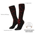 thumbnail image 4 of KLL Red Spider Print Cool Socks Men's Women's Crew Socks Funny Crazy Novelty Stockings, 4 of 6