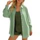 thumbnail image 1 of Craaazy Women's Relaxed Fit Collared Blouse, Solid Color Long Sleeve Button Down Top, Loose Comfy Cotton Casual Shirt for Spring & Fall Gifts, 1 of 5