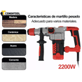 thumbnail image 2 of Rotomartillo Cincelador Perforador BLOOSOM Industrial 2200W Rojo/Gris, 2 of 4