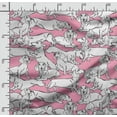 thumbnail image 2 of Soimoi Dog Printed, Japan Crepe SatinFabric, by The Yard 54 Inch Wide, Decorative Sewing Fabric for Dresses Kimonos Gowns, Pink, 2 of 6