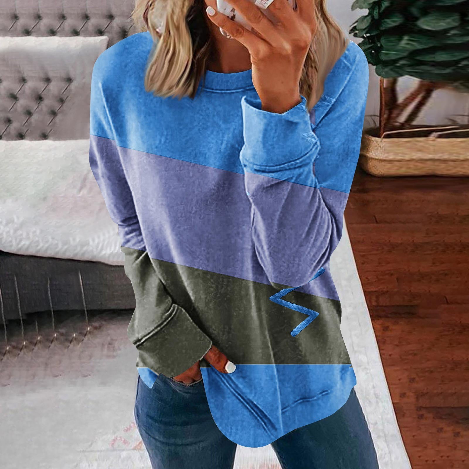 Ydkzymd Womens Long Sleeve Casual Solid Color Kuwait