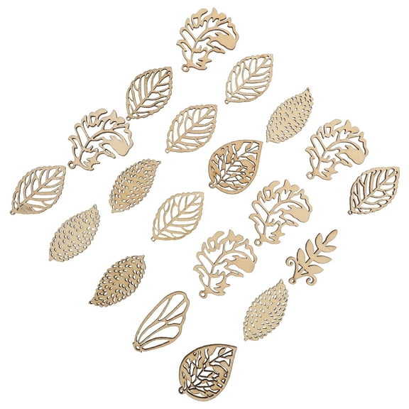 HAMPPLIES Wood Shapes for Crafts 20Pcs Craft Style Diy Accessories for Artists and