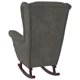thumbnail image 5 of Mecedora VidaXL, terciopelo gris oscuro, madera maciza de caucho, 5 of 8
