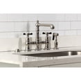 thumbnail image 4 of Kingston Brass KS7276BEXBS Essex Two-Handle 4-Hole Deck Mount Bridge Kitchen Faucet with Brass Side Sprayer in Polished Nickel, 4 of 8
