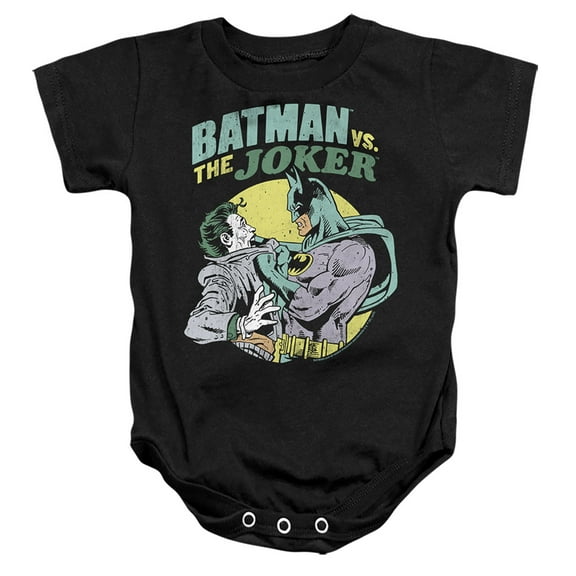 Batman Batman Vs Joker 3 Unisex Infant Snap Suit for Baby (24 Months) Black