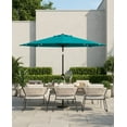 thumbnail image 2 of 9 FT Solar LED Patio Umbrella, 8 Ribs Outdoor Tilt Market Table Umbrella with 32 LED Lights for Pool, Deck, Backyard, 2 of 7