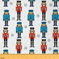 Castle Fairy Cartoon Nutcracker Girl Fabric by the Yard 1 Yard,Merry Christmas Home Decor Fabric by the Yard,Winter Snowflake Room Decor Fabric by the Yard,Lightweight Room Decor