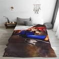 thumbnail image 2 of Lsque Mario Pattern Fuzzy Fleece Throw Blanket Extra Large,Super Soft,Fluffy and Warm Blankets for Couch,Bed,All Season Use (60"x50"), 2 of 7
