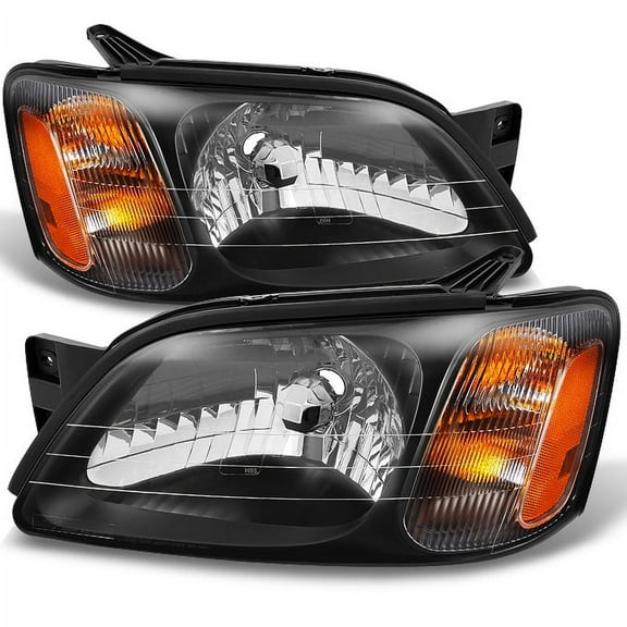 AKKON - For Subaru Legacy GT / Outback / Baja Black Driver Left   Passenger Right Side Headlights Replacement