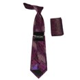 thumbnail image 2 of Men's Stacy Adams Tie and Hankie Set Woven Silky #Stacy84 Fuchsia Paisley, 2 of 2