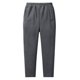thumbnail image 2 of Pantalones largos para hombre, color liso, con bolsillo y cordón ajustable, de felpa, para exteriores, cálidos, para senderismo, de forro polar grueso, de poliéster., 2 of 7
