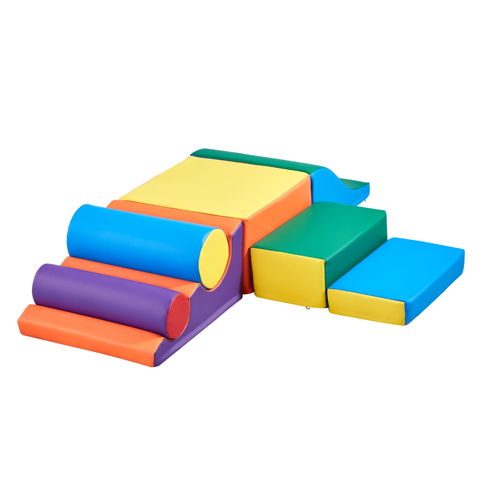 KFFKFF Ascent Playthings, Collection of 7, Foam-based Ascent Playthings for Youngsters aged 6 Months to 3 Years, PU Leather Ascent Cubes, Indoor Ascend and Creep Activity Kit for Crawling & Sliding