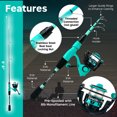 thumbnail image 6 of DaddyGoFish Spinning Fishing Rod and Reel Combo Set with Tackle Box | Fishing Pole | Carbon Fiber Telescopic Fishing Rod Kit | Spinning Reel for Travel Saltwater Freshwater Fishing Gear Kit, 6 of 7