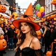 thumbnail image 4 of 2026 Halloween Indoor Decorations Piece Classic Pointed Wizard Hat With Black Bug Ornament Non Woven Fabric For Adult Kid Role Outfit Halloween Party Dress Up And Holiday Wear Accessories, 4 of 7