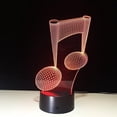 thumbnail image 4 of Music Note Shape 3d Illusion Lamp 7 Colors Change And Touch Button Led Table Lamp, Suitable For Family Bedroom Decoration, 4 of 5