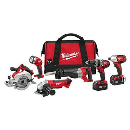 M18 Cordless Lithium-Ion 6-Tool Combo Kit Milwaukee Misc. Hand Tools (Best Cordless Tools For Contractors)