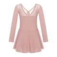 thumbnail image 2 of Alvivi Kids Girls Long Sleeve Ballet Dance Tutu Dress Ballroom Leotard Dancewear Light Pink 11-12, 2 of 7