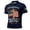 Navy, variant on Men's US 250th Anniversary Polo Shirt with One Nation Under God and Cross Flag Print Featuring Classic Collar and Short Sleeves  Army Green L